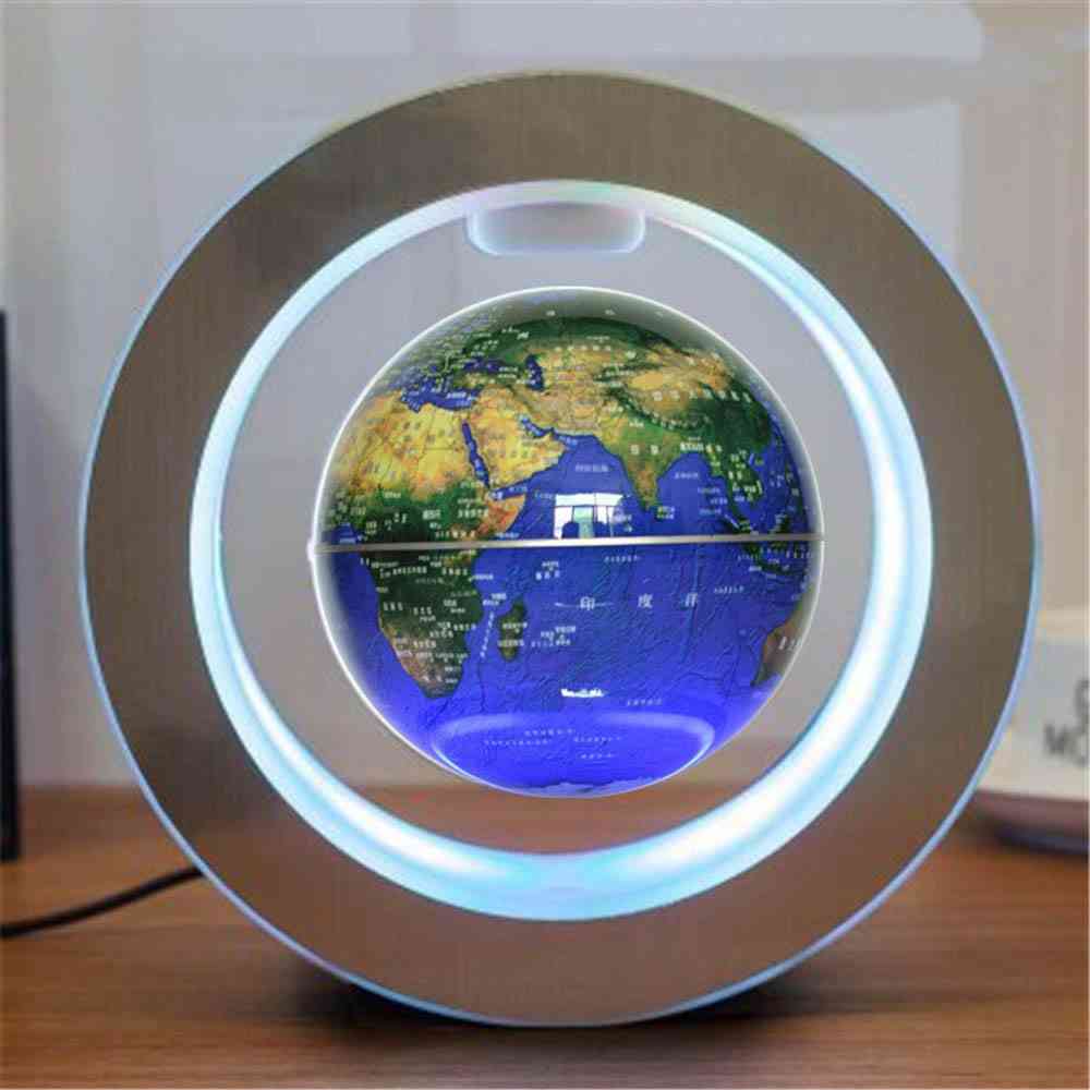 Round Led, World Map Floating Globe Magnetic Levitation Light, Anti Gravity