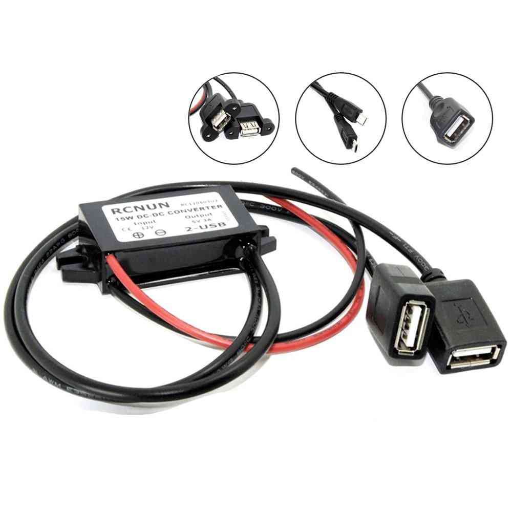 Dc-dc 12v To 5v 3a 15w Converter Module - Micro Usb Step Down Power Output Adapter