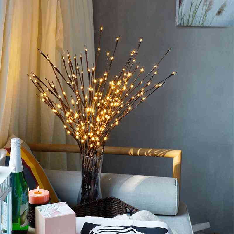 Garten Blumen LED Weide Zweig Lampe, batteriebetrieben 20 Glühbirnen für zu Hause Weihnachtsfeier Gartendekoration - blau