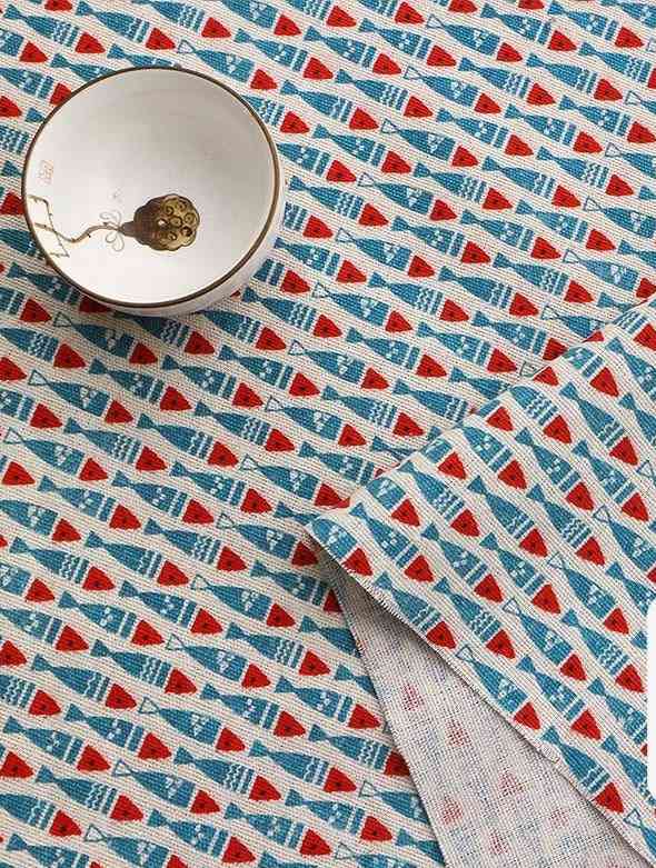 Cotton Printed Diy Tablecloth, Quilting And Sewing Linen Fabric Material - Set 20