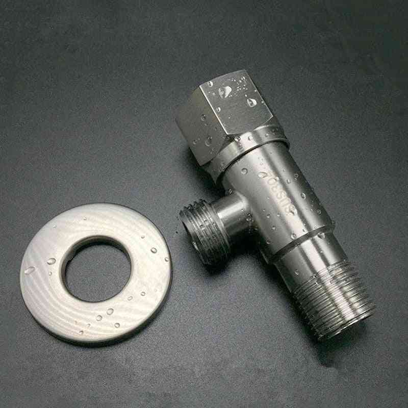 Válvula de ángulo de acero inoxidable g1 / 2 -válvula triangular de rosca válvula de agua fría y caliente (válvula) -