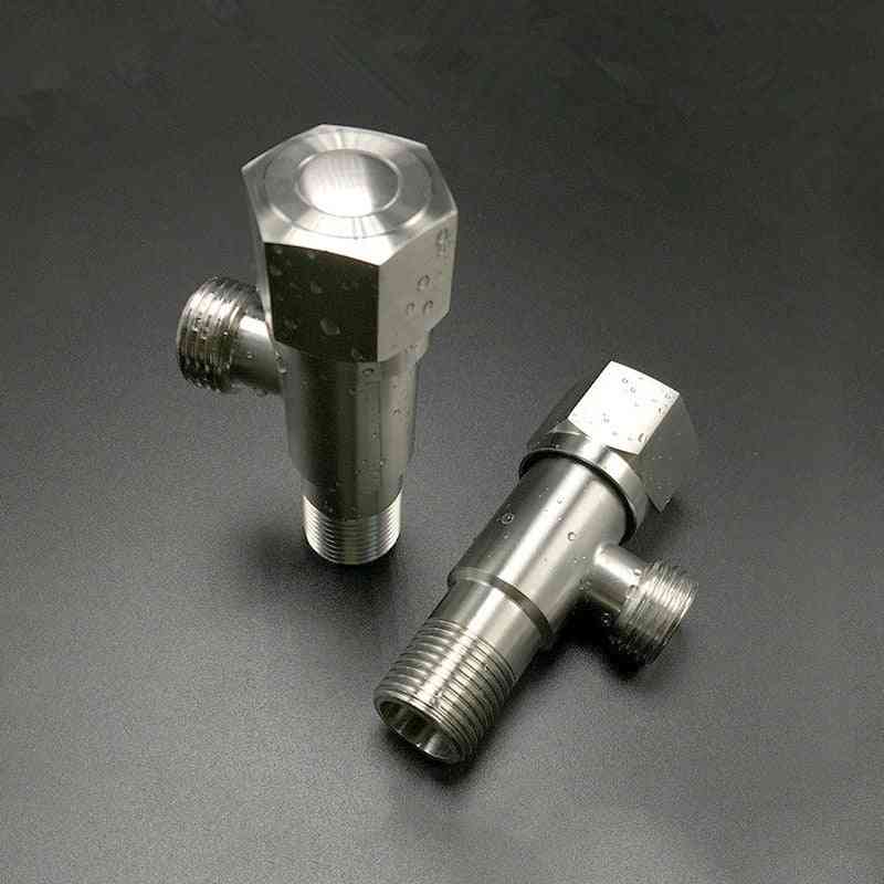 Válvula de ángulo de acero inoxidable g1 / 2 -válvula triangular de rosca válvula de agua fría y caliente (válvula) -