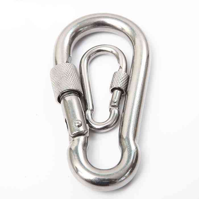 M4, 304 Stainless Steel Carabiner Hook, Key-lock