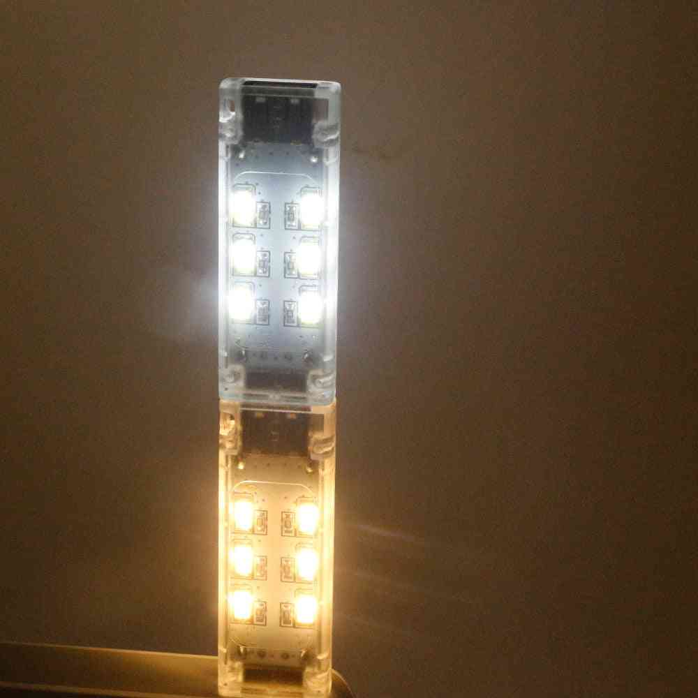 LED mini prenosná USB lampa - kempingové osvetlenie pre powerbanku, počítač a notebook