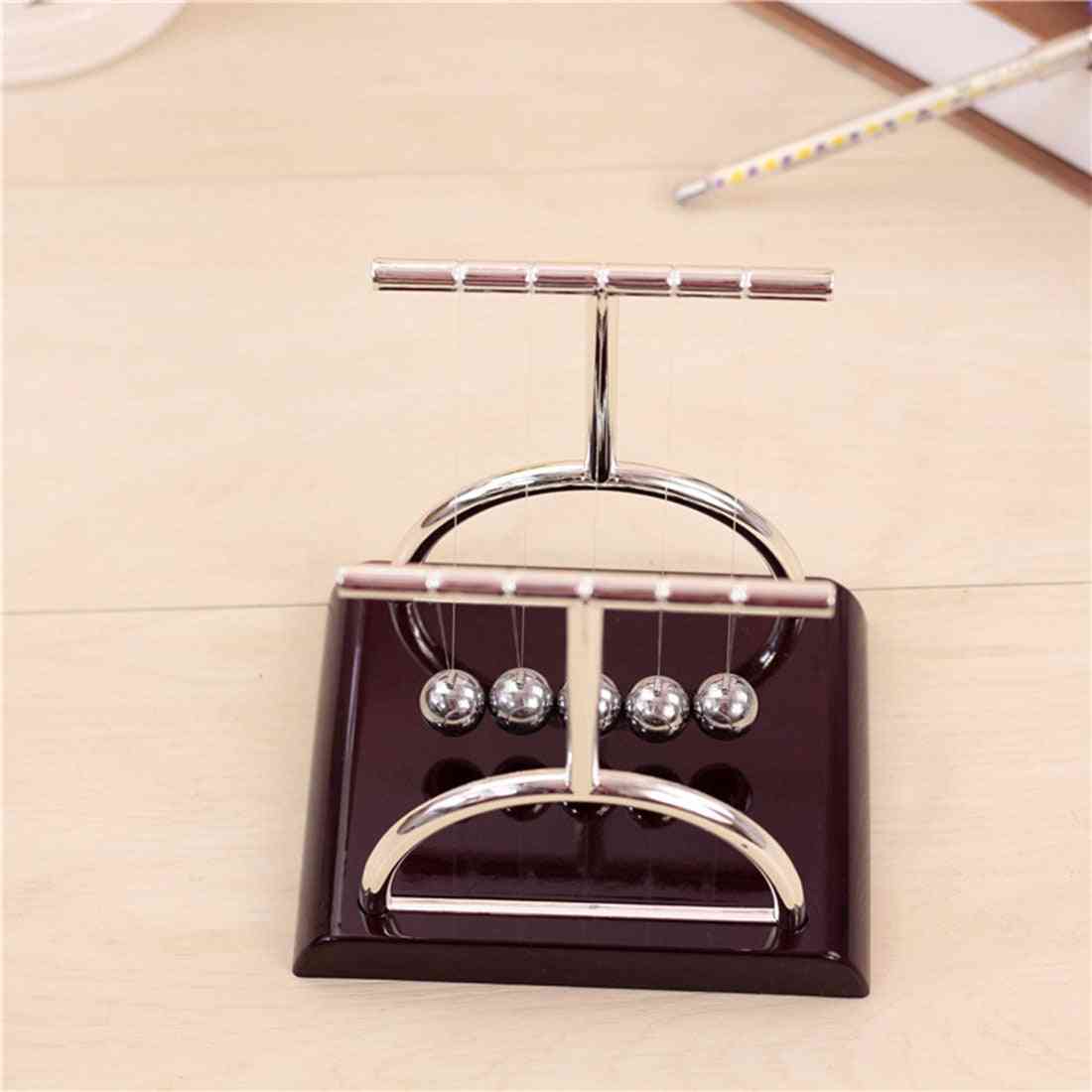 T Shaped Newton Cradle Balance Ball -science Puzzle Fun Desk Toy