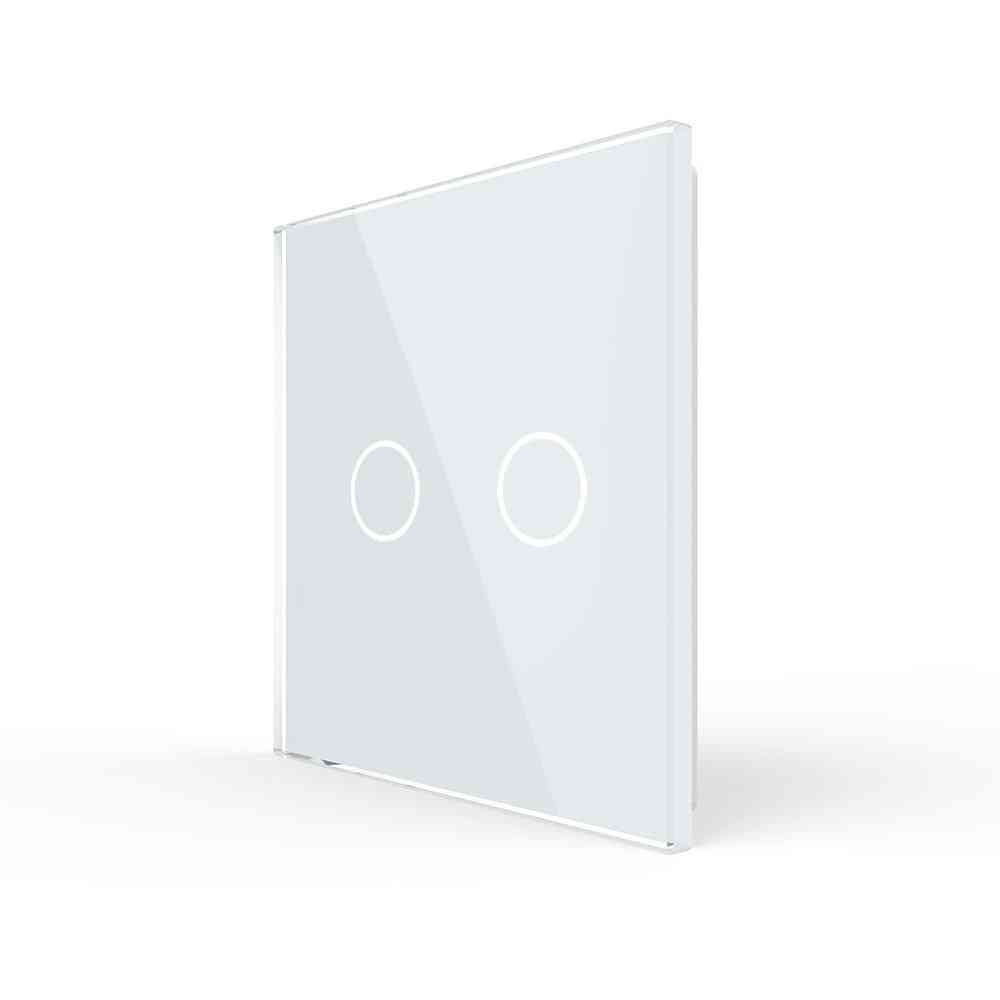 Eu Standard, Single Glass Panel For 2 Gang- Wall Touch Switch
