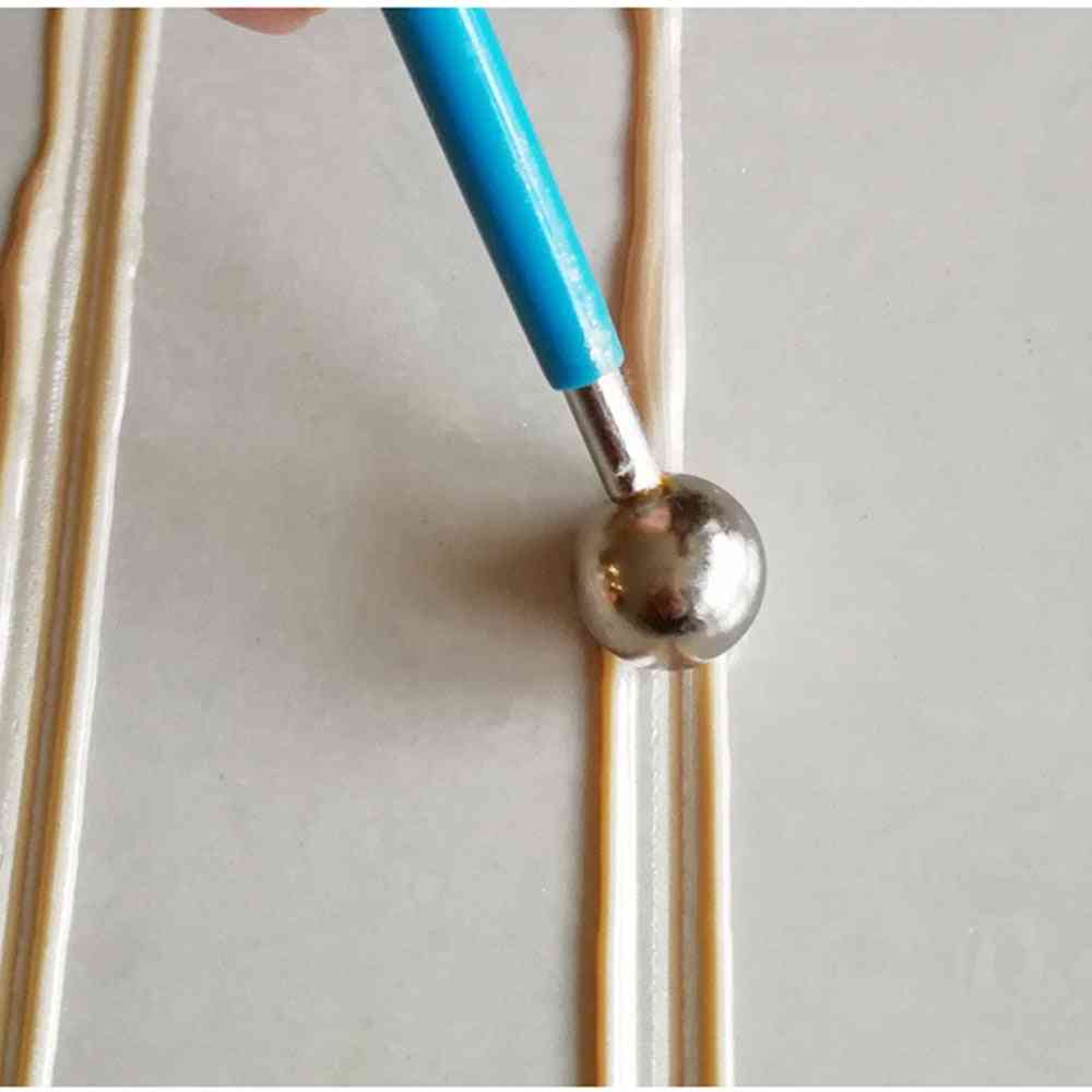 4pcs/set Double Steel Pressed Ball - Glue Gap Scraping Construction Tool