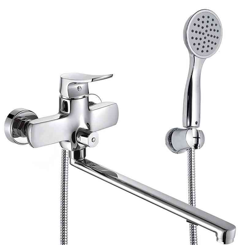 Wall Mounted Faucet Set Mixer With Handheld Shower Head (h-hc605)