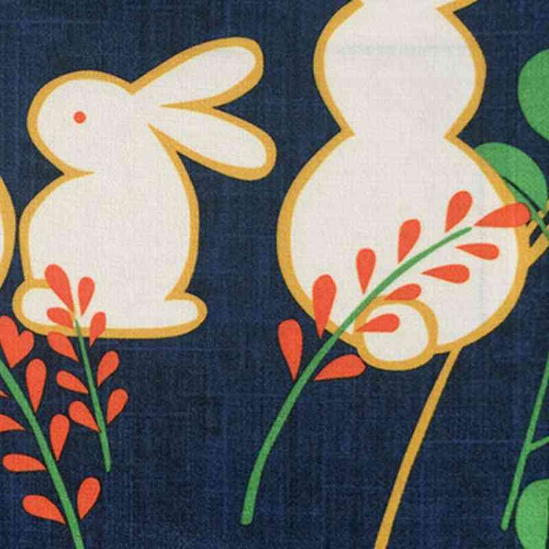 Window Tapestry & Doorway Curtain - Noren Rabbit Under Moon