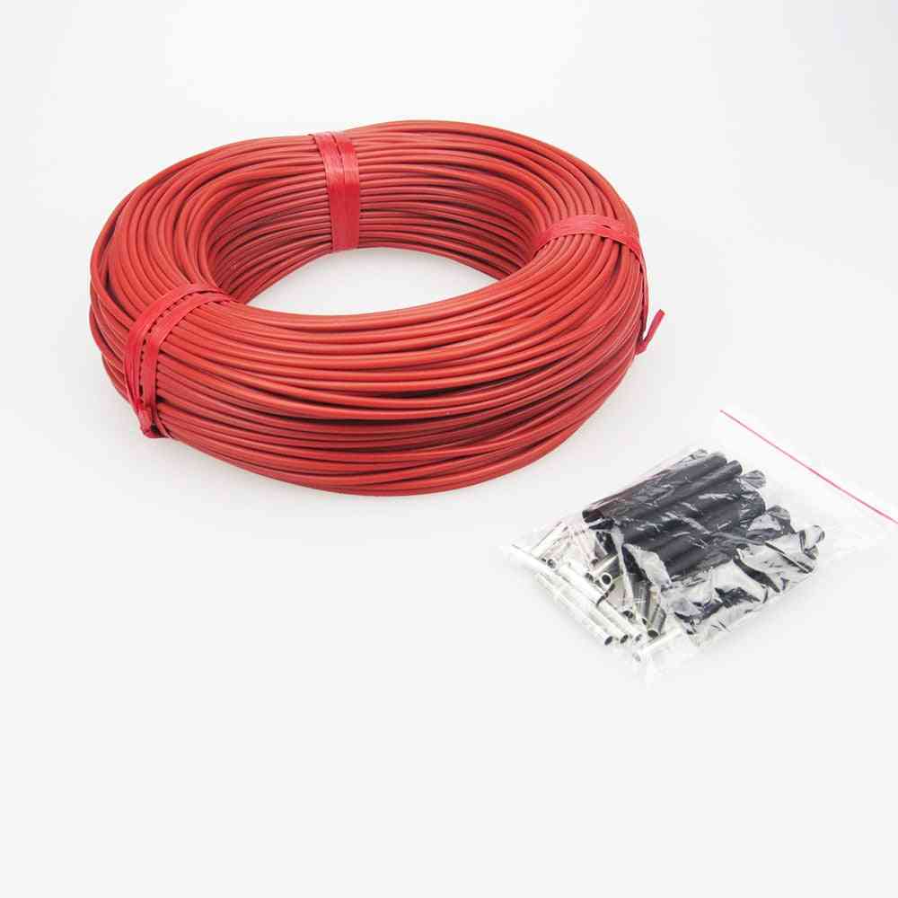 Red Silicone Rubber Far Infrared Warm - Carbon Fiber Heating Cable