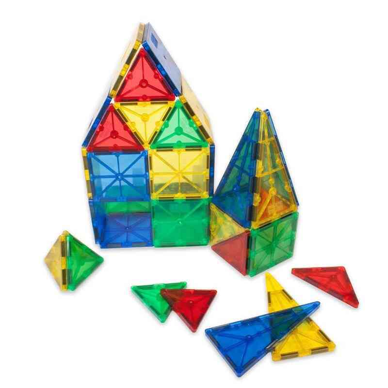 Brinquedos práticos de telhas magnéticas para crianças - conjunto de construção de atração e magnetismo infantil