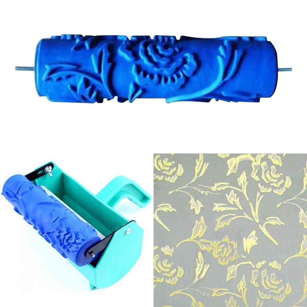 3d Rubber Wall Decorative Painting Roller - Patterned Tools Without Handle Grip