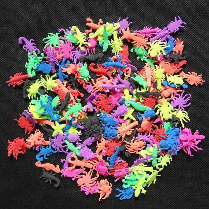 100 pezzi che crescono in acqua alla rinfusa swell creatura del mare - puzzle colorato giocattoli magici creativi per bambini (multicolore) -