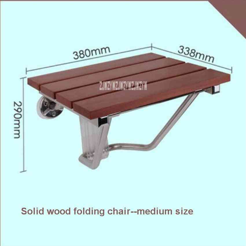 Wysokiej jakości składane siedzisko z litego drewna (38 * 33,8 cm) -