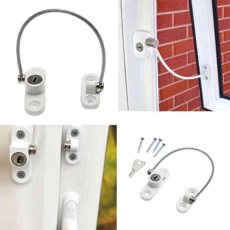 Child Restrictor-door/window Security Lock With Key & Screws