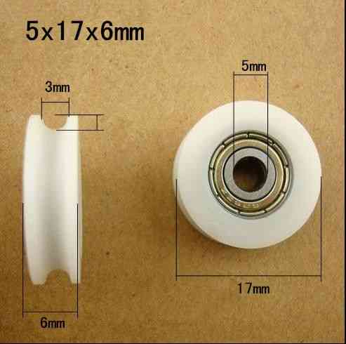10pcs Nylon U-groove Roller With Built-in Micro Bearing