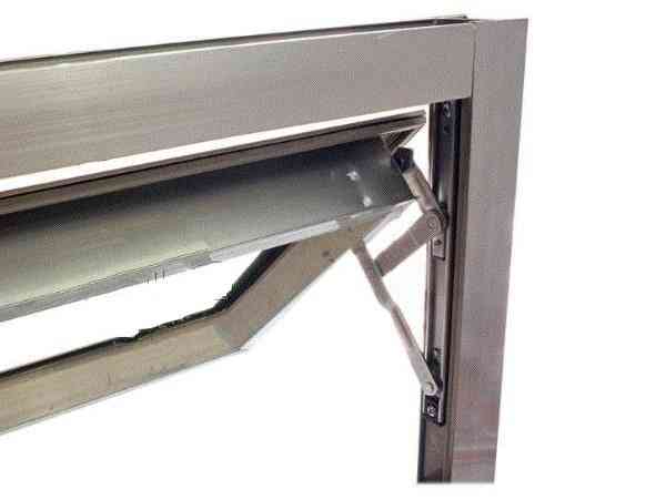 16-tommers vinduesbøjle af aluminium vindue / glider / hængsler, begrænser, bærende 28 kg