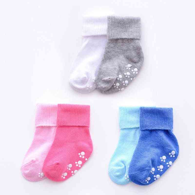 Candy Color, Anti Slip Cotton Socks For Kids