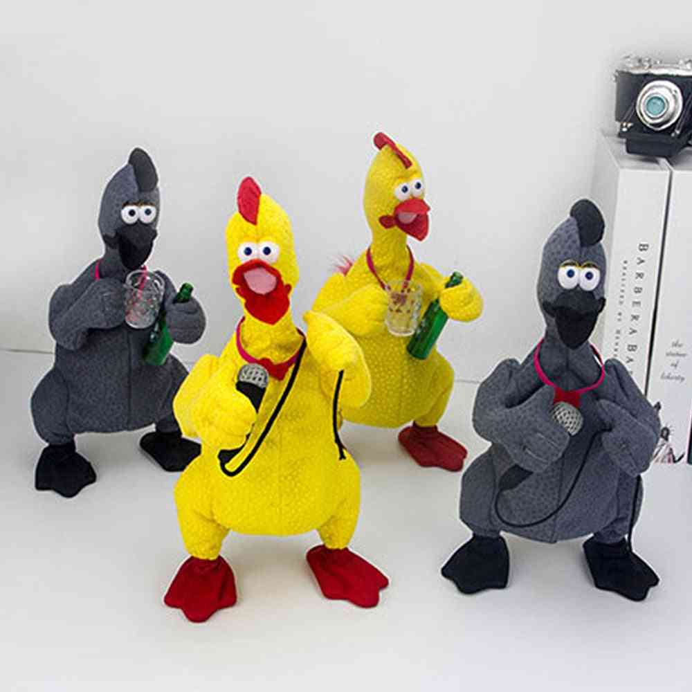 Electric Chicken Screaming Duck - Weird Singing & Dancing Prank Plush Toy