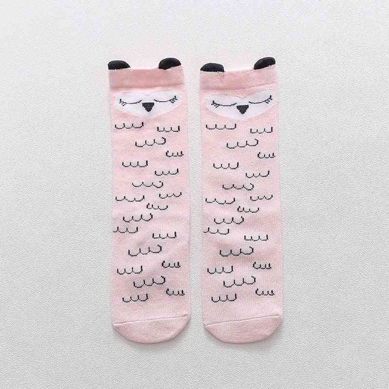 Cartoon Animal Long Tube Anti-slip Socks For Boy & Girl
