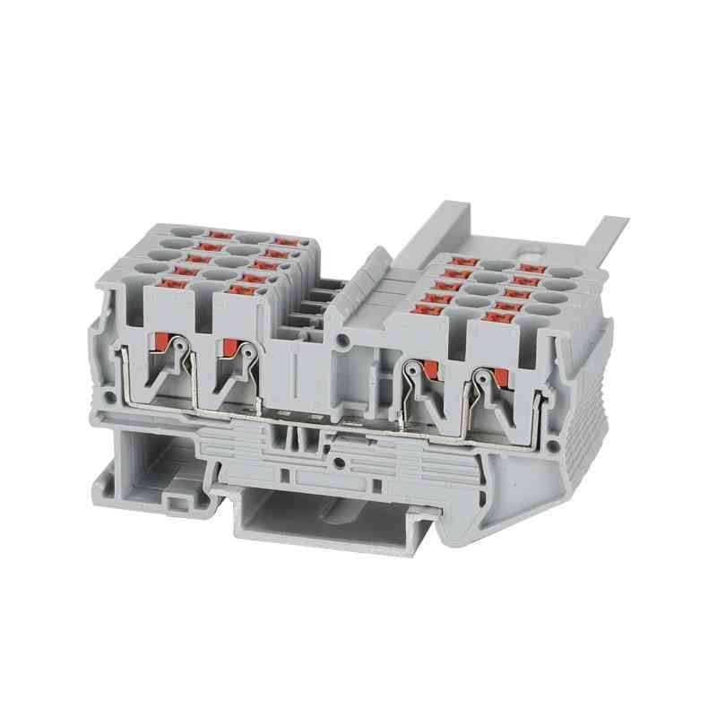 10 piezas de pt 2.5-quattro 4 bloque de terminales de conectores de cable a presión -