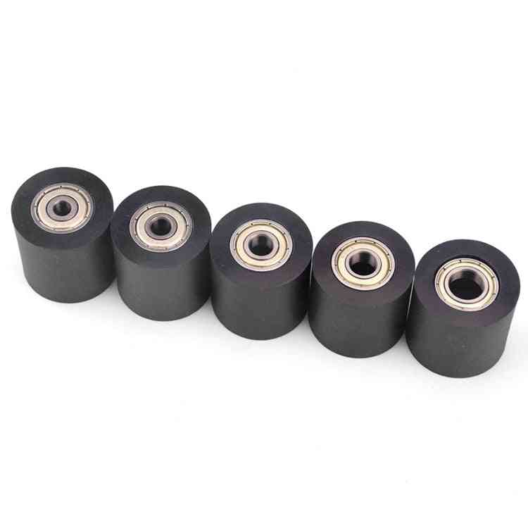 Black Pu Polyurethane Material Roller With Two Bearing