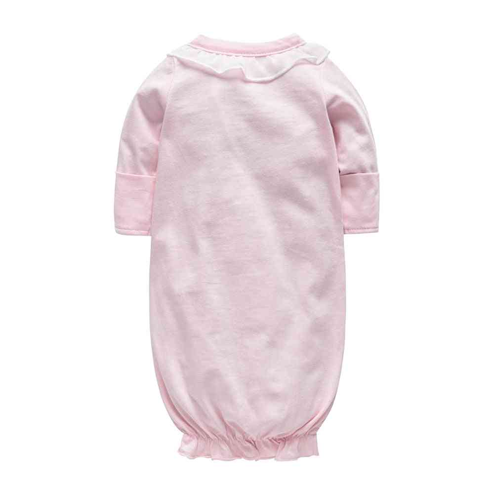Baby Sleepwear - Full Sleeve O Neck Cotton Button Clothing Newborn Rompers