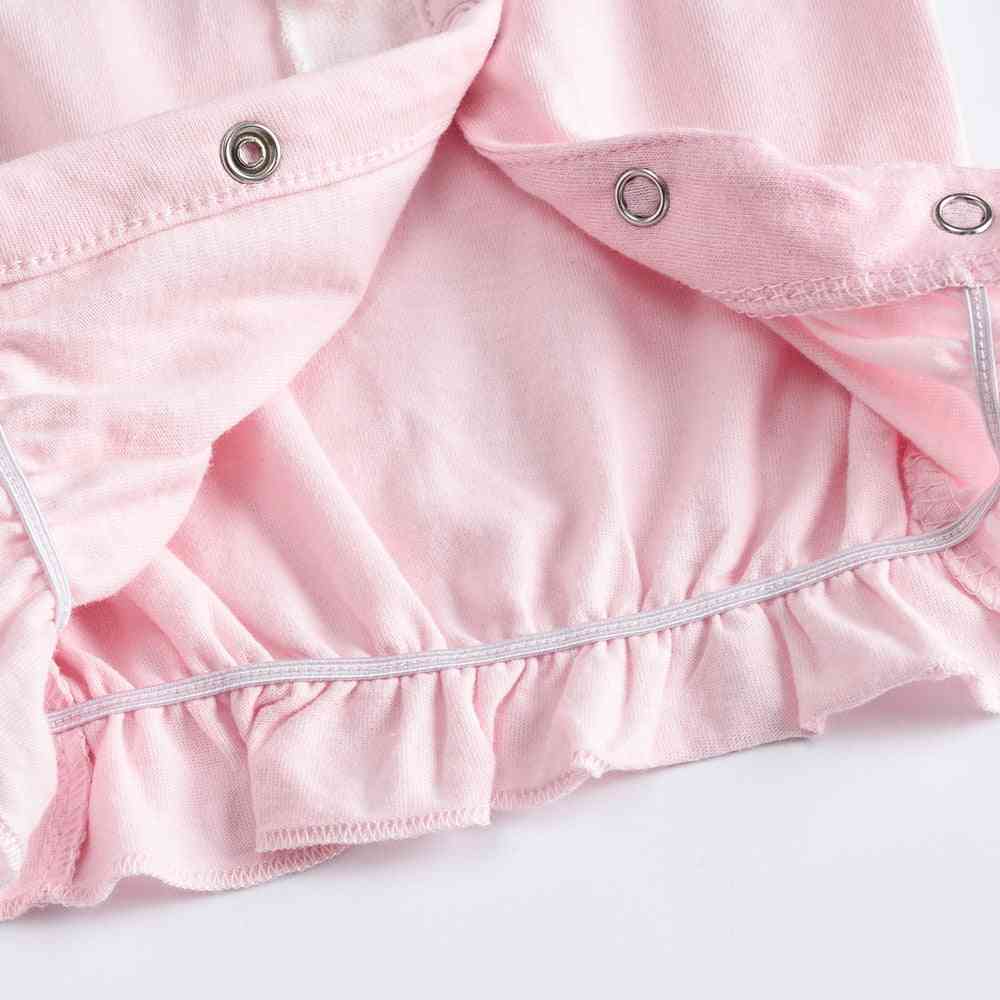 Ropa de dormir para bebés manga completa o cuello algodón niñas botón ropa mamelucos recién nacidos - py1041 / 3m