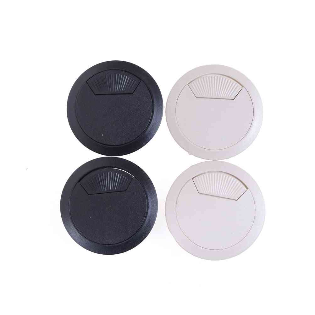 2pcs/set Of Durable Round Shaped-cable Hole Cover