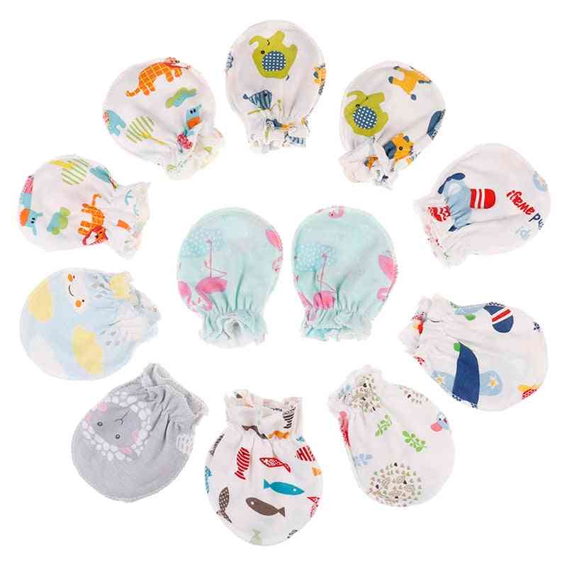 Anti Scratching, Cotton Mittens For Newborn-face Protection Gloves
