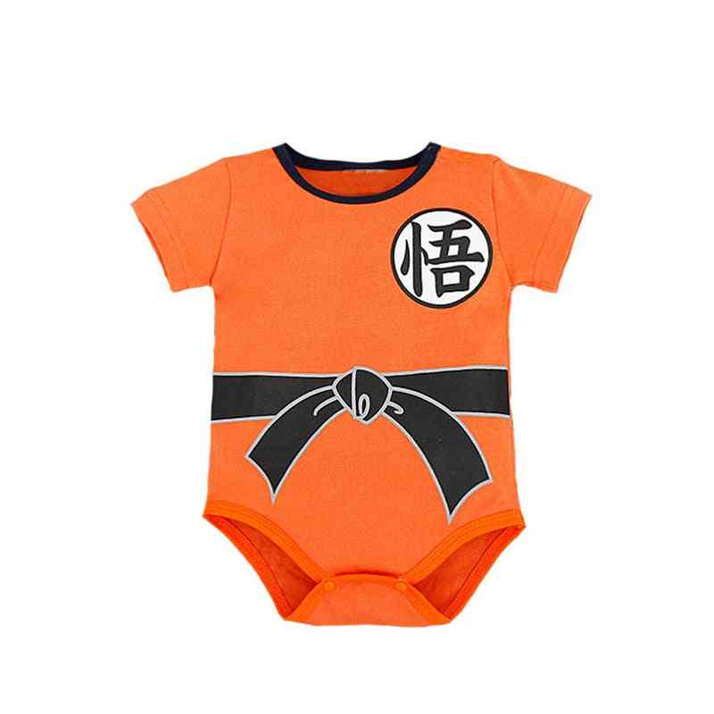 Salopetă pentru bebeluși, îmbrăcăminte cu mânecă scurtă dragon ball z goku pentru copii mici
