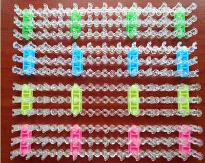 Regnbue gummi vævebånd gør vævet armbånd DIY legetøj julegave til børn - 1 stk-100016350