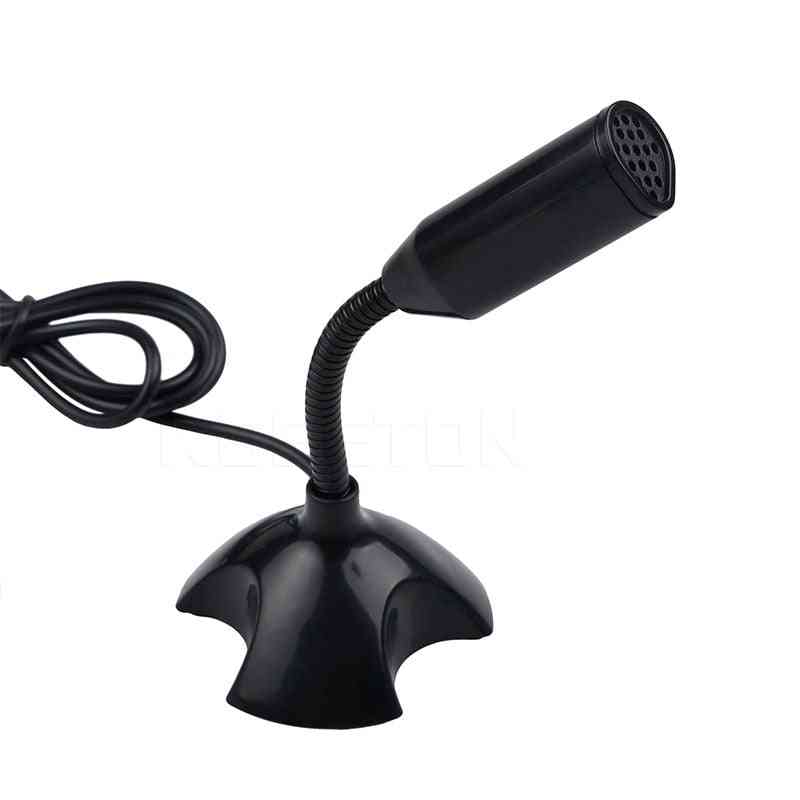 Micro ordinateur portable usb mini studio microphone support de microphone avec support pour ordinateur de bureau (noir) -