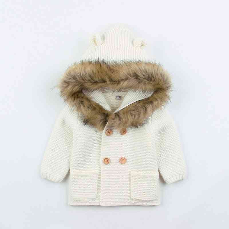 0-24m hiver bébé garçons / filles, tenues vestes, pulls chauds à capuche fourrure - E1 / 6m
