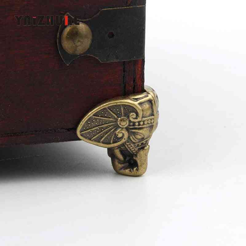 Starinski slon, starinski bronasti nakit, škatla za dekor lesenega ohišja