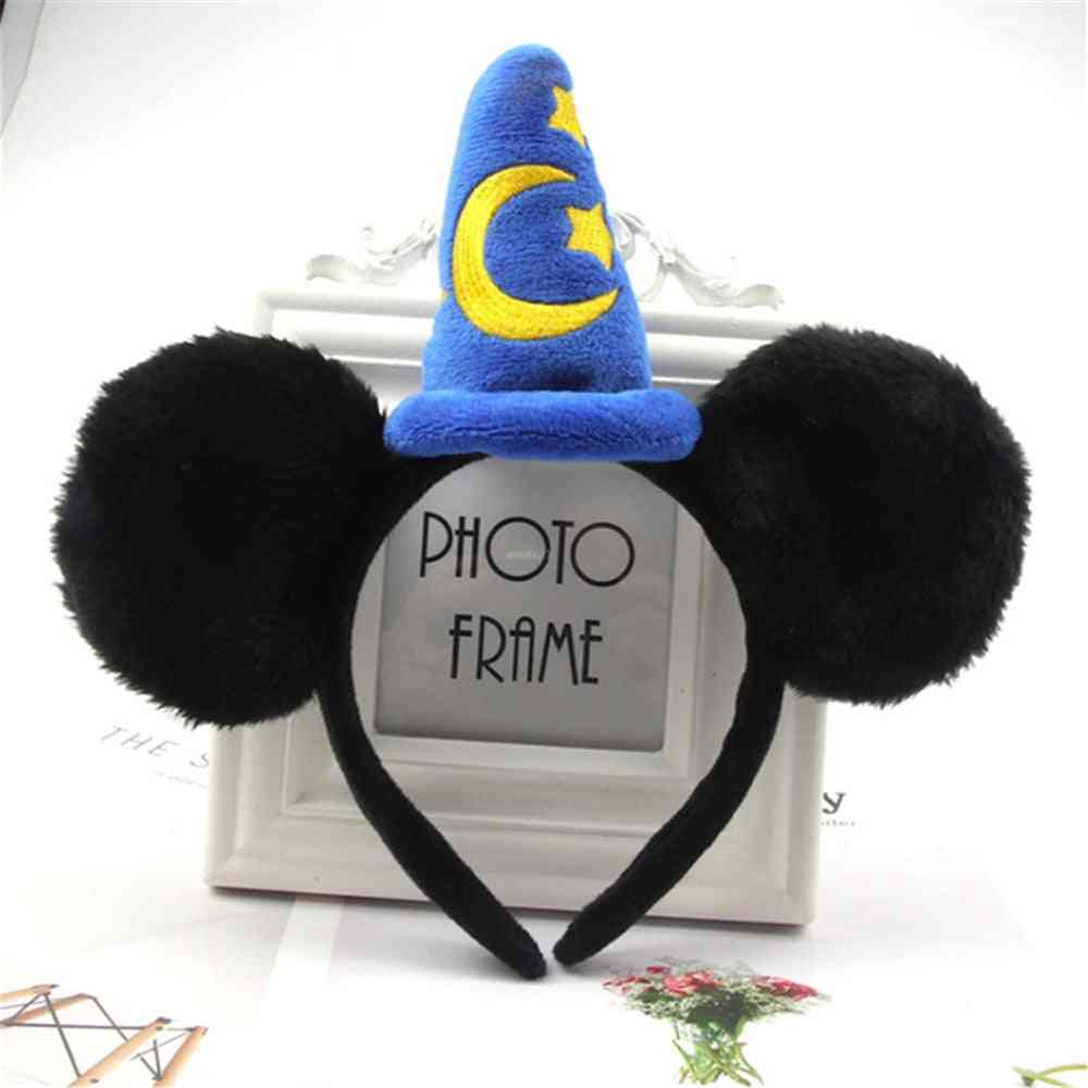 Diadema para niños fiesta de mickey mouse minnie, accesorios para el cabello de halloween de navidad - regalos de cosplay de orejas