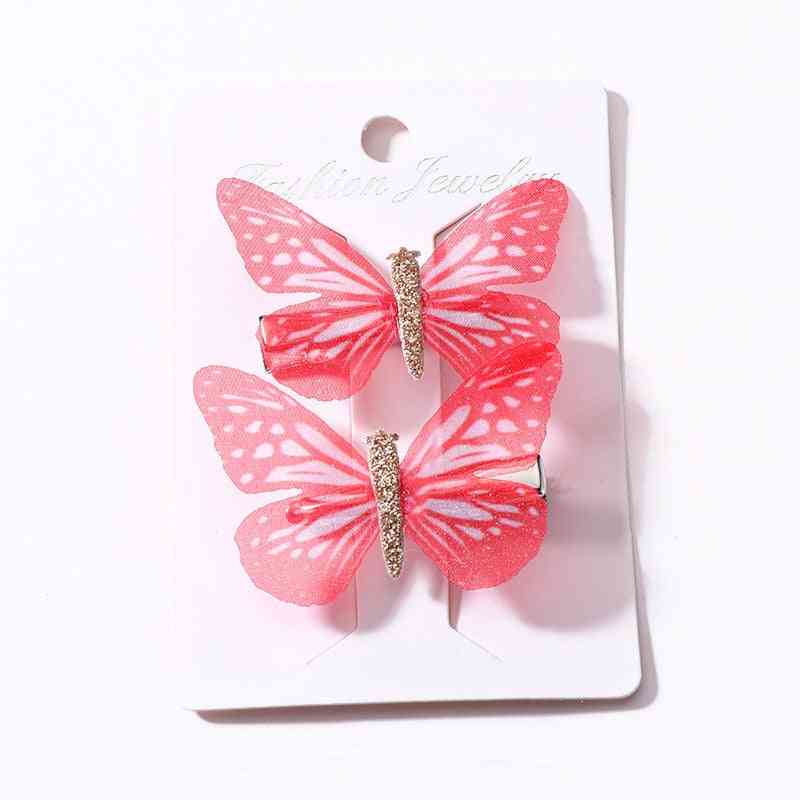 Butterfly Design, Princess Hair Clips For Baby