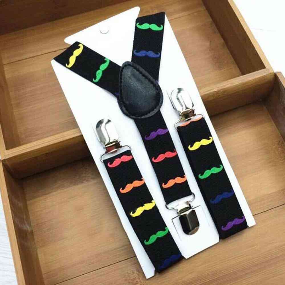 Fashion Suspenders Elastic Y-back Braces Print Trousers