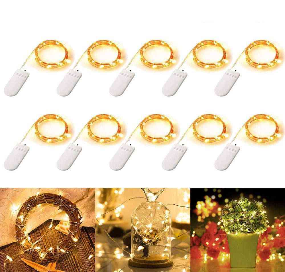 Waterproof, Battery Operated-led String Lights For Outdoor/indoor Decoration