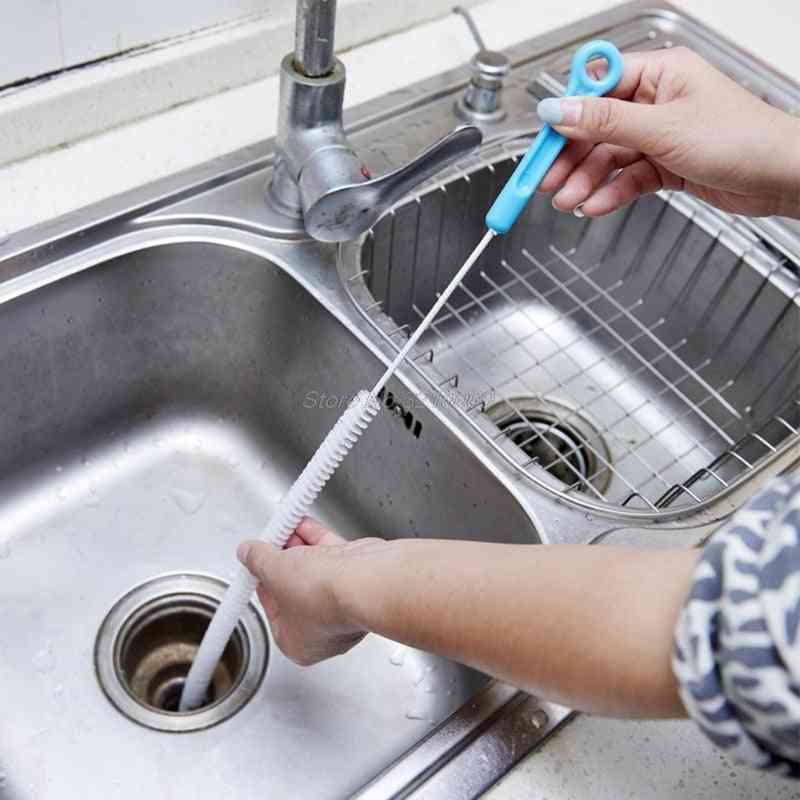 Upogljivi kanalizacijski cevovod, strgalo umivalnik orodje za čiščenje las za kopalnico / kuhinjo