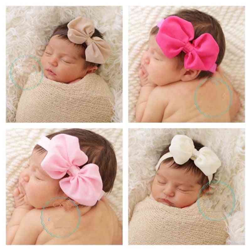 Mašna za novorođenče, traka za kosu -glava slatka 3d cvjetna stila
