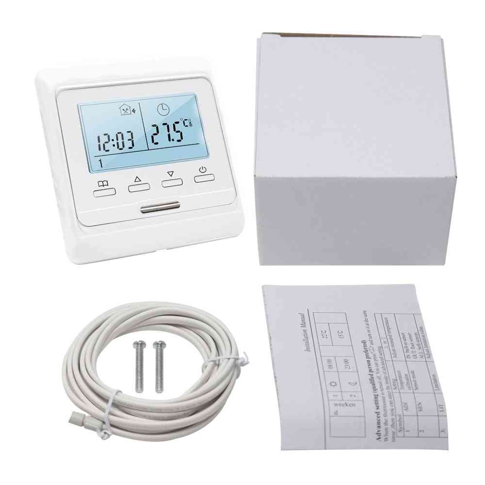 Lcd Weekly Programmable Room Air Thermostat With Temperature Sensor