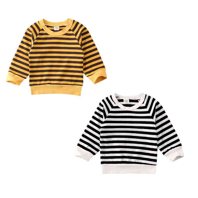 Striped Pattern, Pullover Sweatshirt-winter Clothing