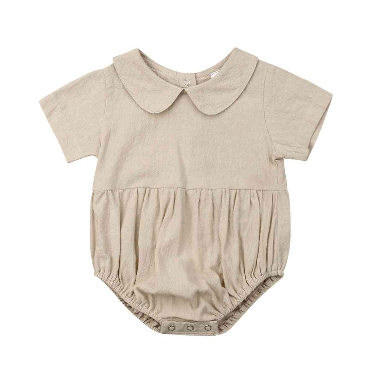Baby Summer Clothing - Bodysuits Peter Pan Collar, Jumpsuits Outfits