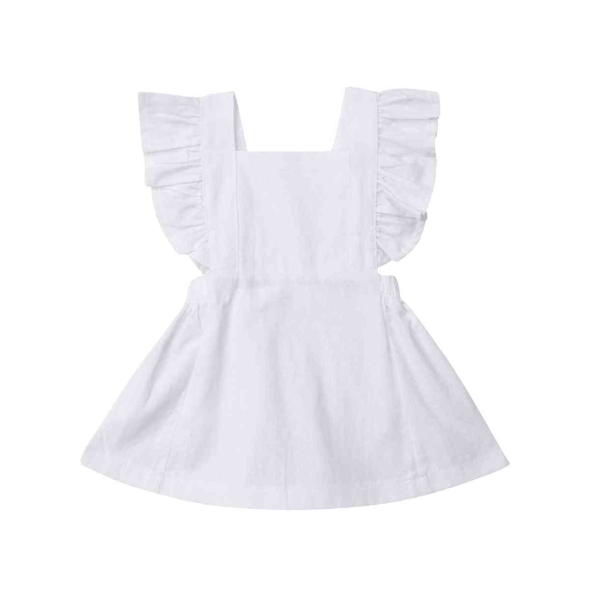 Knee Length, Casual Cute Ruffle Princess Party Dress For Baby