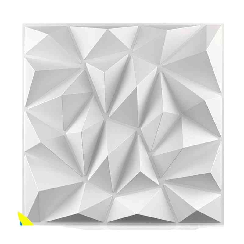 12 pezzi / lotto 50x50 cm decorazione del pannello a parete 3d - bianco brillante