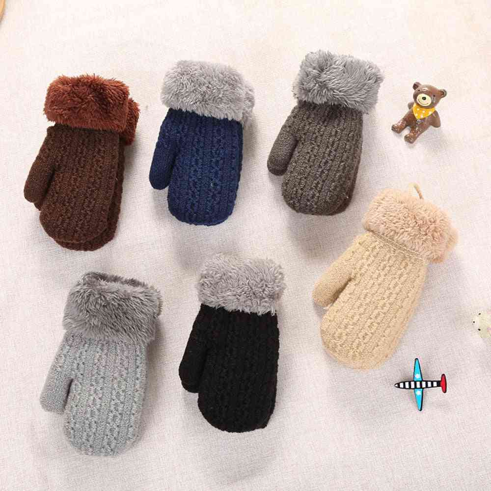Knitted Warm Gloves-woolen Mittens For Newborn