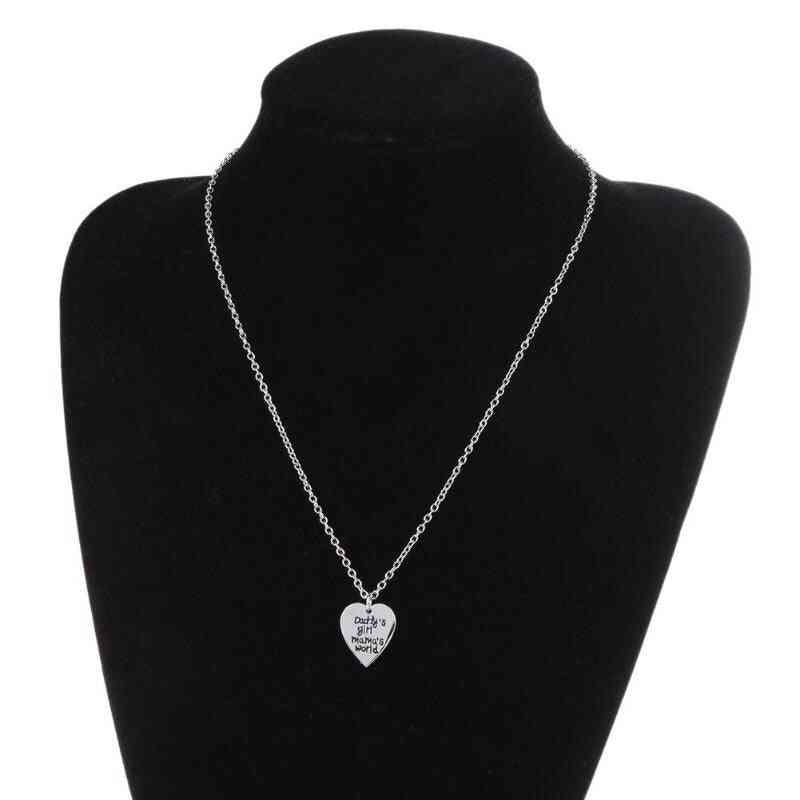 3ks / set milostný náhrdelník, titanová ocel s jednoduchými kroužky na klíče