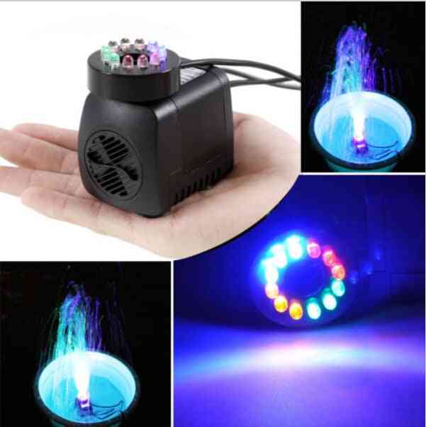 10w Submersible Water Pump With 12 Led Lights For Aquarium
