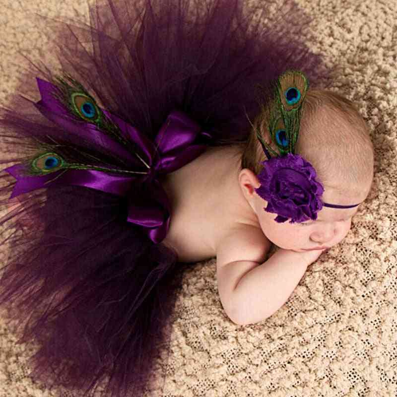 Puszysta spódnica i opaska tutu dla niemowląt, noworodka tutus małe dziewczynki fotografia rekwizyty fotograficzne ubrania księżniczki